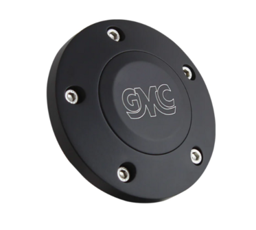 HB5-GMCR| BLACK BILLET GMC BOWTIE HORN BUTTON - 5 HOLE