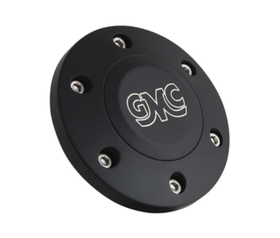 HB6-GMCR | BLACK BILLET GMC BOWTIE HORN BUTTON - 6 HOLE