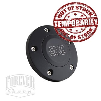 HB5-GMCR| BLACK BILLET GMC BOWTIE HORN BUTTON - 5 HOLE