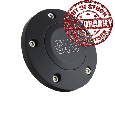 HB5-GMCR| BLACK BILLET GMC BOWTIE HORN BUTTON - 5 HOLE