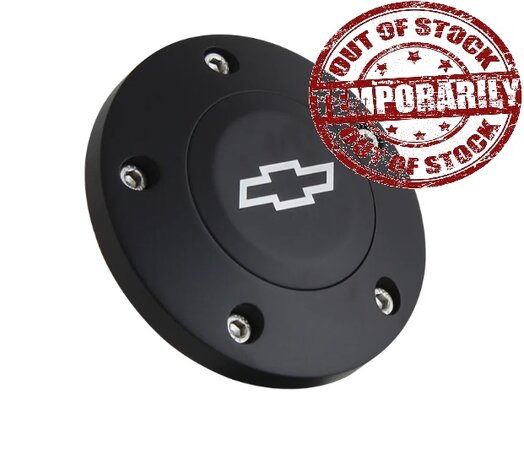 HB5-Chevy | BLACK BILLET CHEVY BOWTIE HORN BUTTON - 5 HOLE